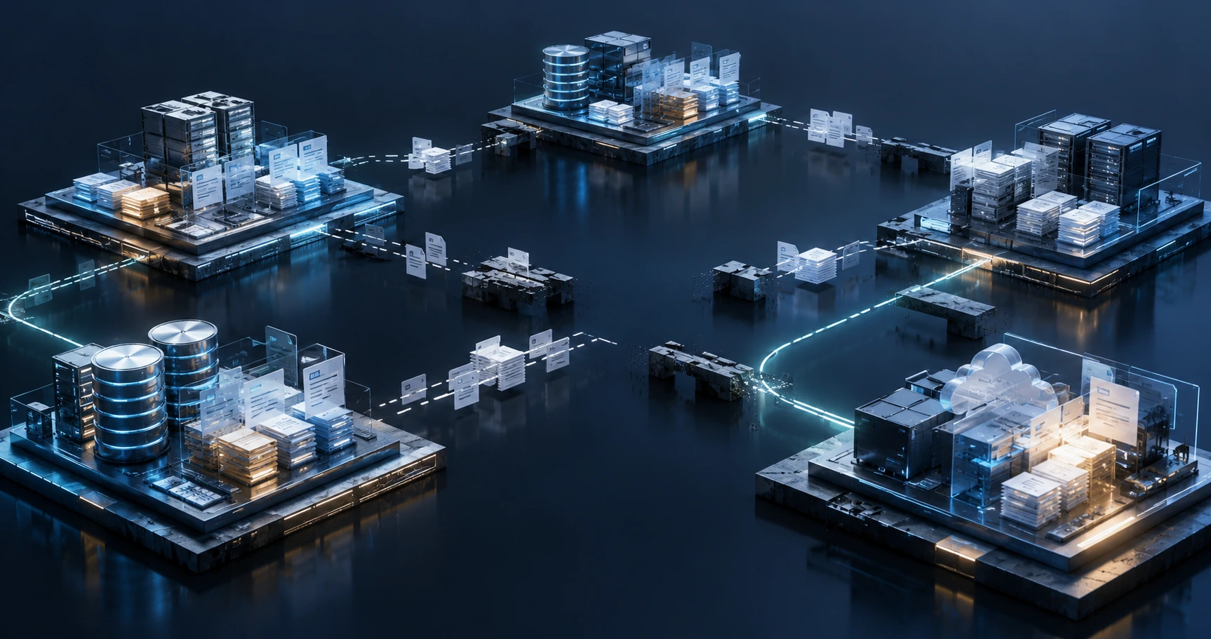 Disconnected enterprise systems creating fragmented data flows, broken handoffs and limited operational visibility